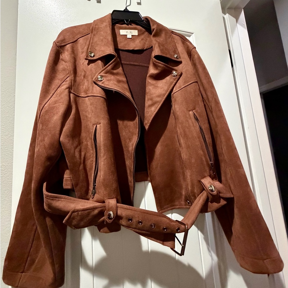 Ari & Ava Brown Moto Jacket